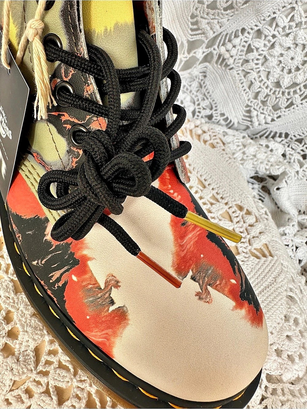 Dr. Martens 1460 x Tate Museum Collab 'Volcanic Flare' Leather Boots - New With - Picture 11 of 15